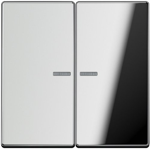 Лицевая панель Jung LS990 metal для 2-кл. выключателя с подсветкой хром фото Лицевая панель Jung LS990 metal для 2-кл. выключателя с подсветкой хром картинка